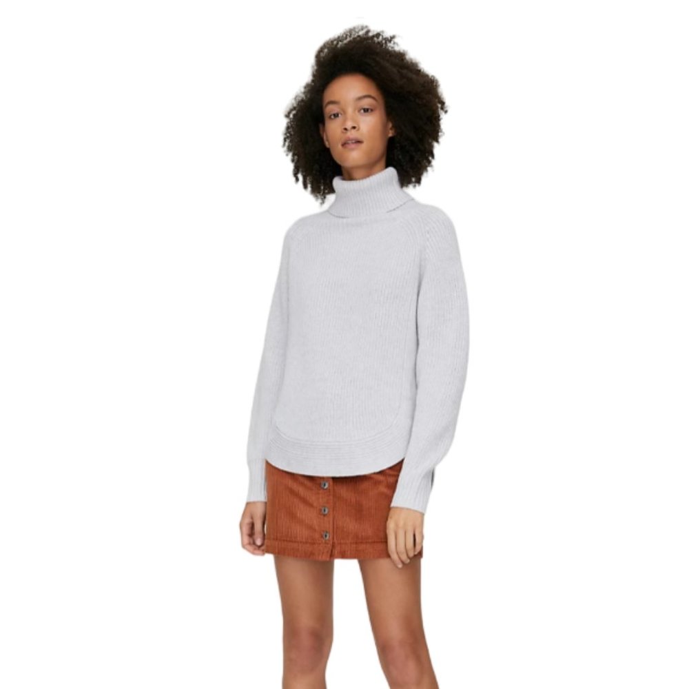 WILFRED FREE | Aritzia Asianna 100% Merino Wool Cream Turtleneck Sweater (M) - Picture 1 of 12